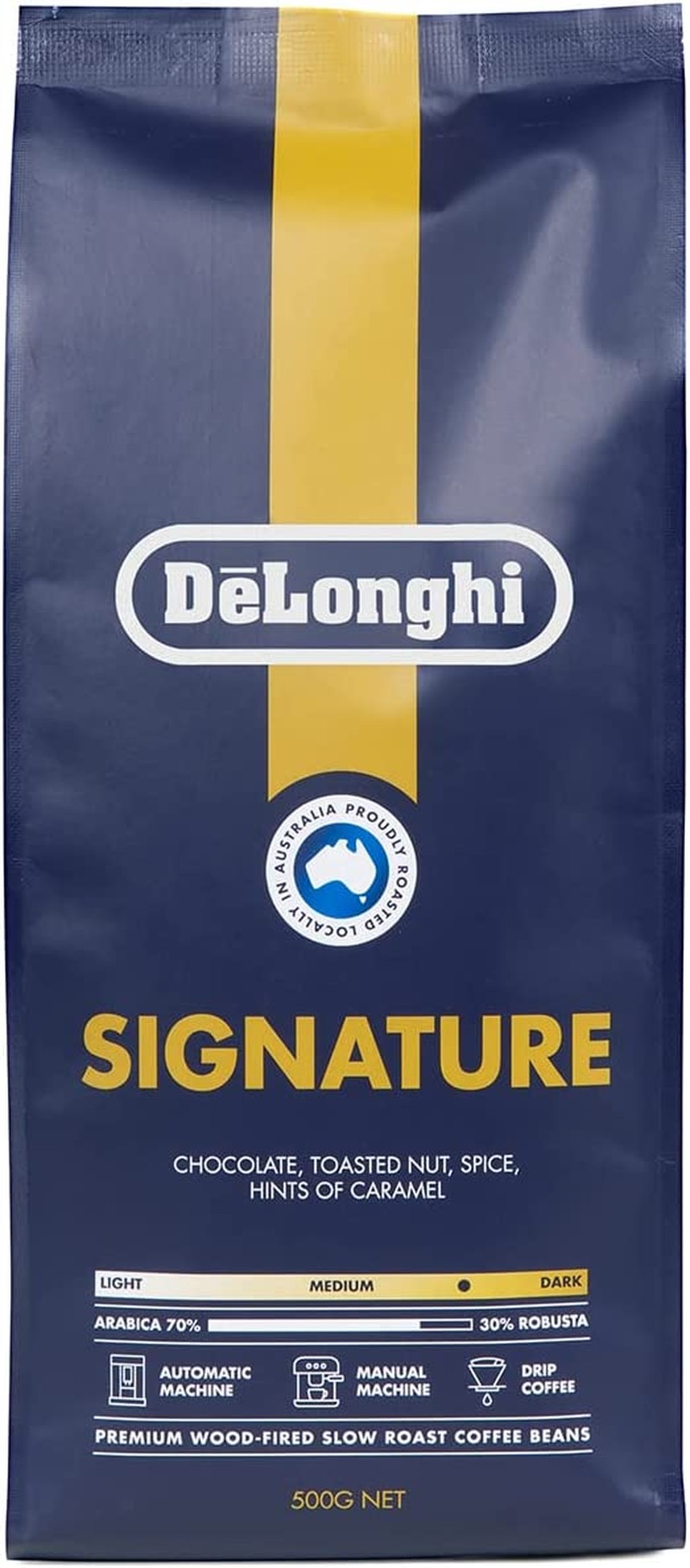 Delonghi Signature Blend Coffee Beans, 500G