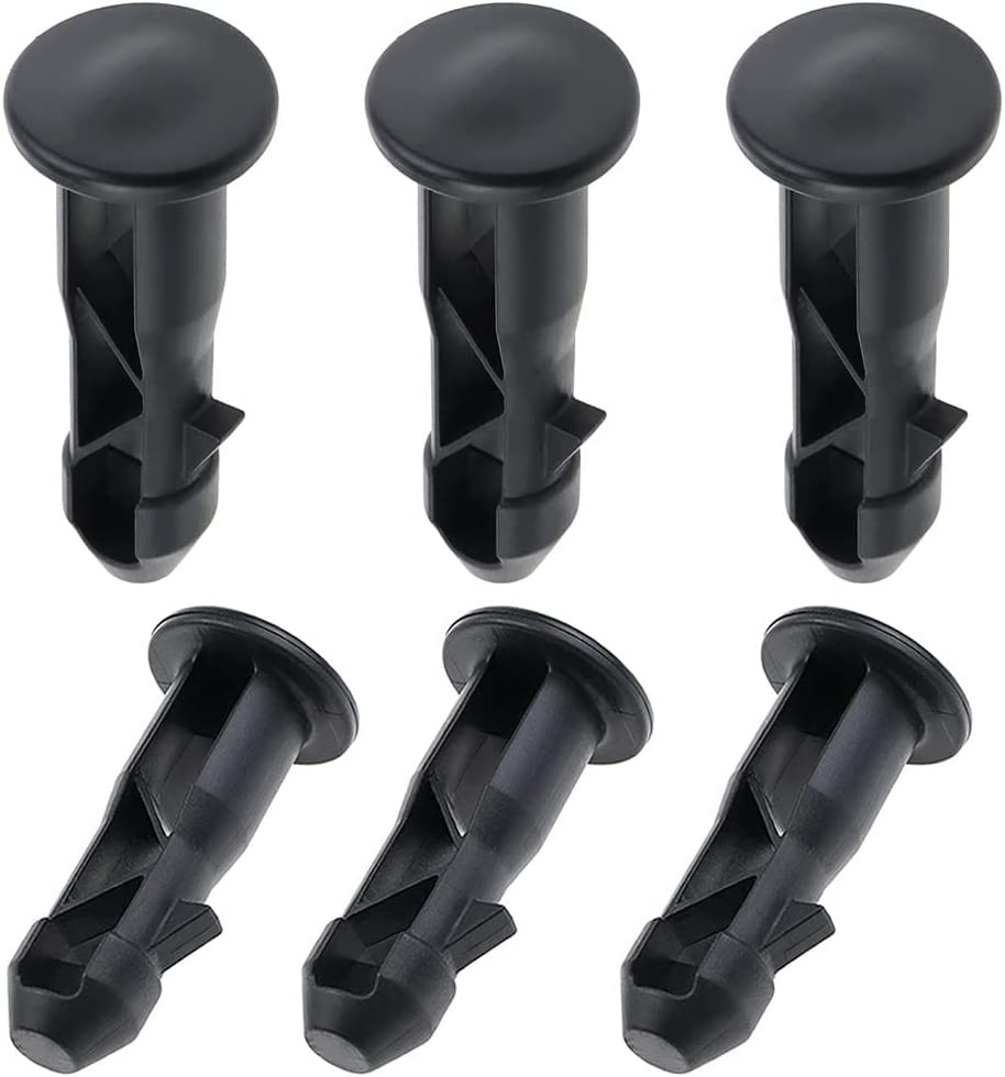 6 PCS Wheelie Bin Lid Hinge Pins 65X18Mm Black Plastic Fit for 240 Liters Outdoor Household and Commercial Wheelie Trash Bins