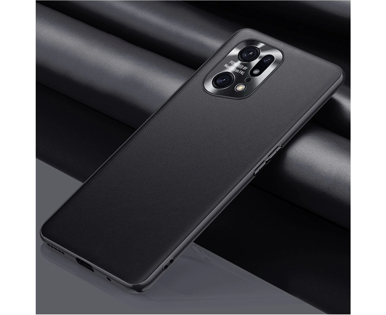 For Oppo Find X5 Lite 5G Shockproof Tough Case Metal Camera Protector – Black