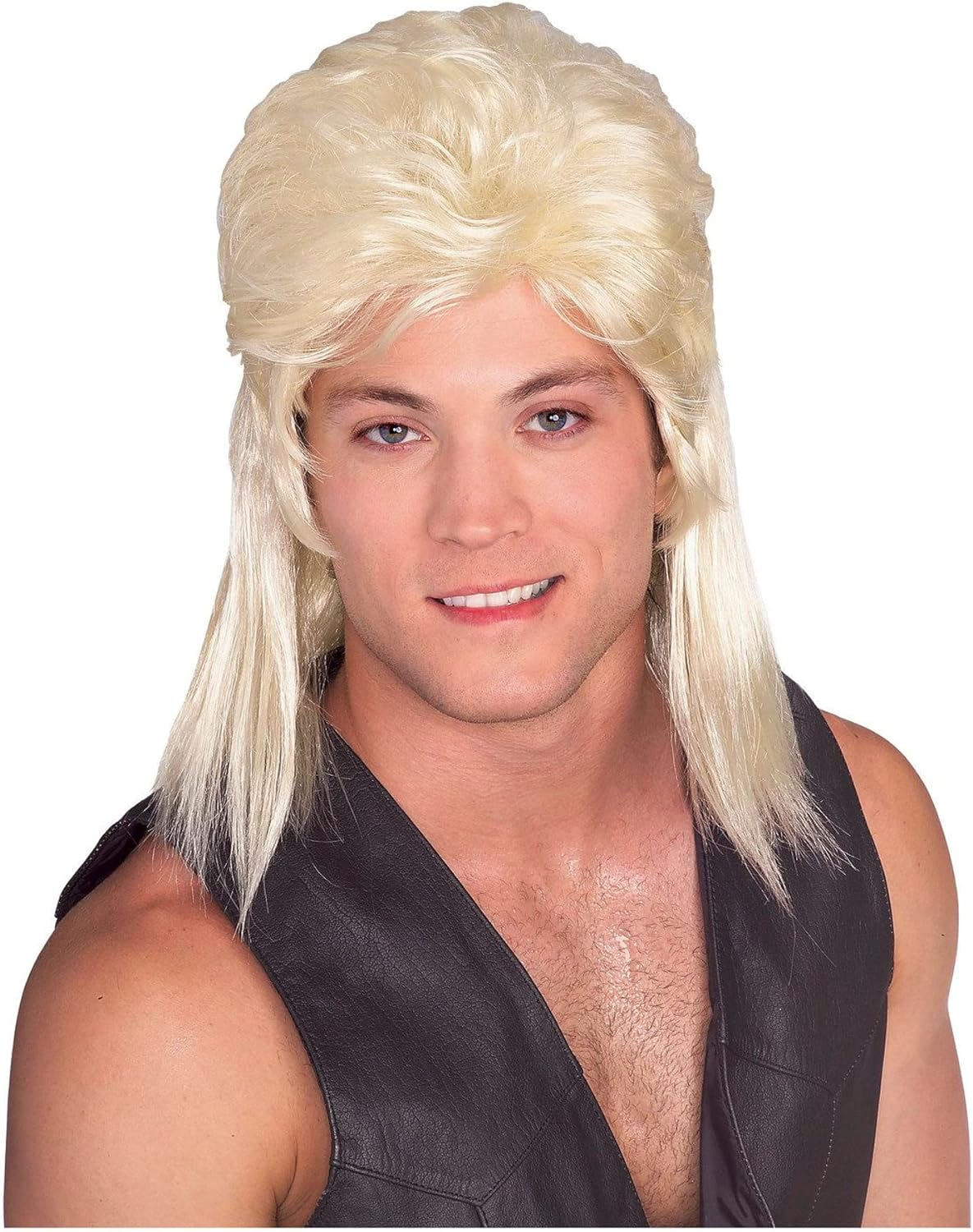 Rubie’S Costume Humor Blond Mullet Shoulder Length Wig