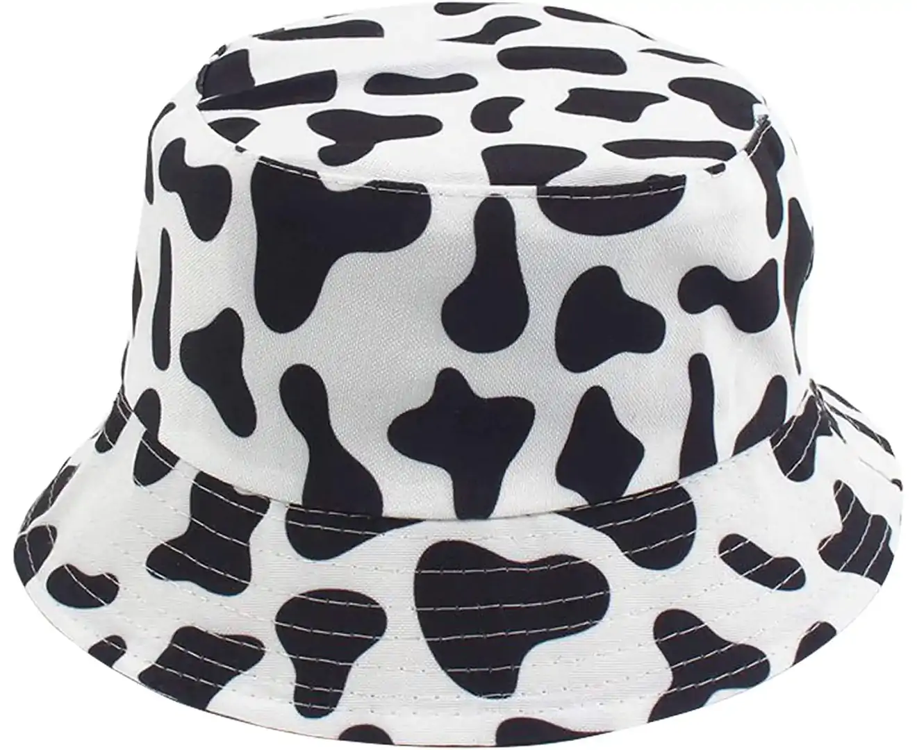 Cow Print Reversible Bucket Hat – Cow Pattern (Double Sided)Winter Hats for Women Faux Fur Bucket Hat Leopard Print Bucket Hat