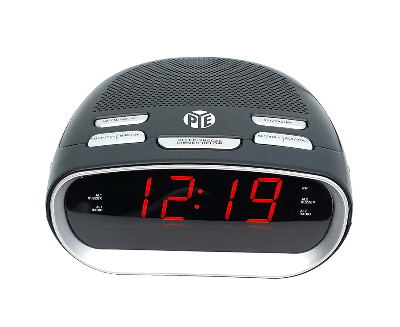 PYE AM/FM Alarm Digital Clock Radio W/Led Display/Snooze for Bedside Table