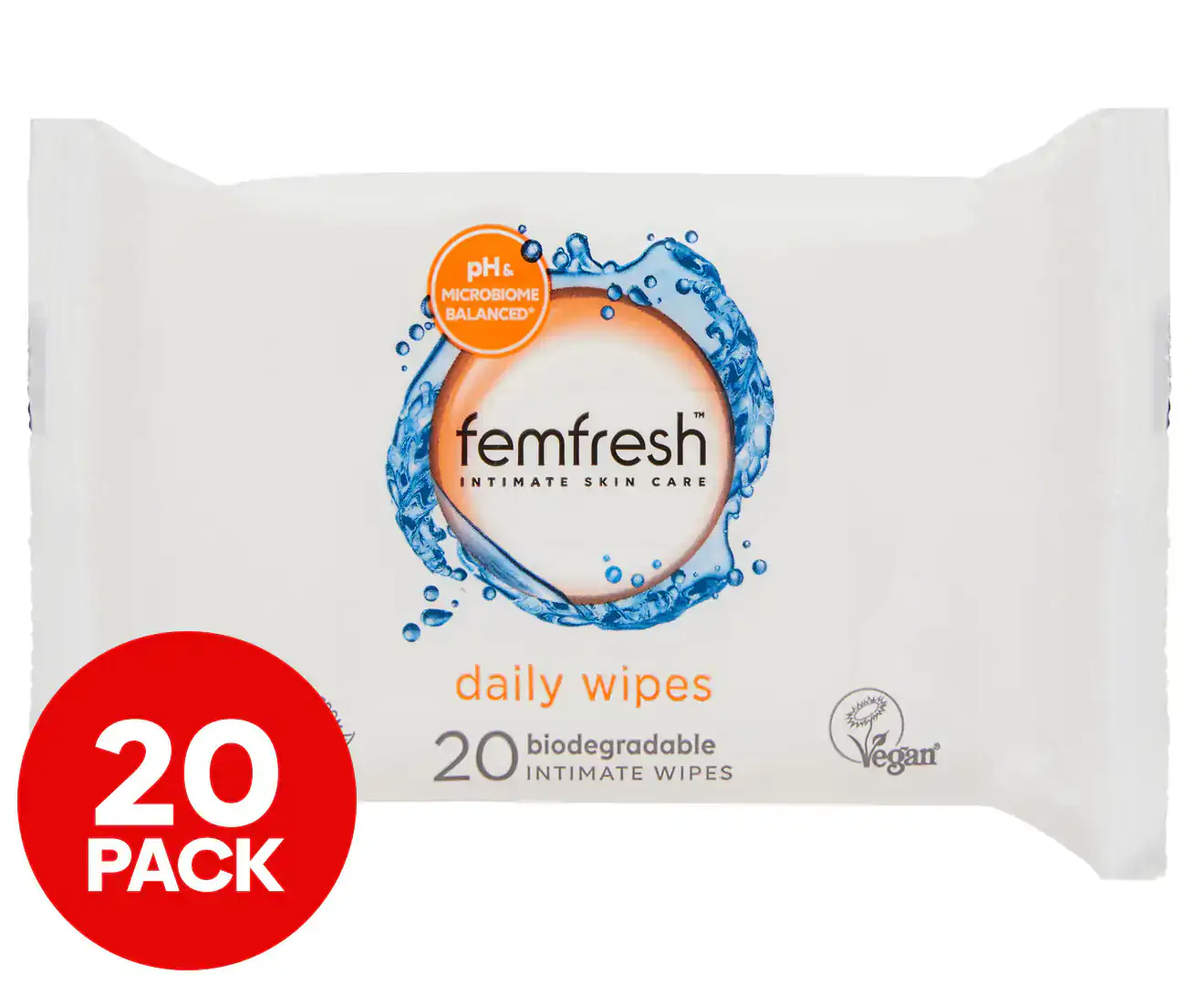 Femfresh Intimate Hygiene Cleansing Wipes 20-Pack