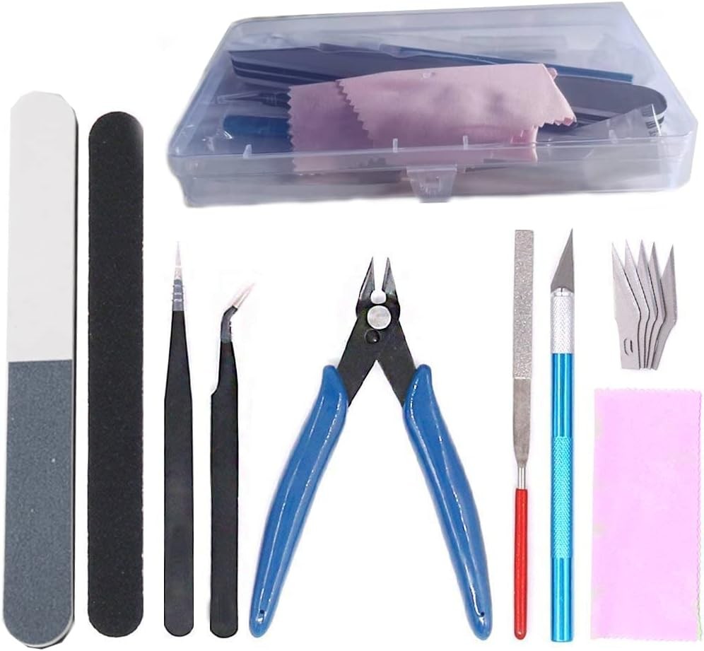 9Pcs Model Basic Tools Craft Set Hobby Building Tools Kit for Gundam Modeler,Model Repairing and Building