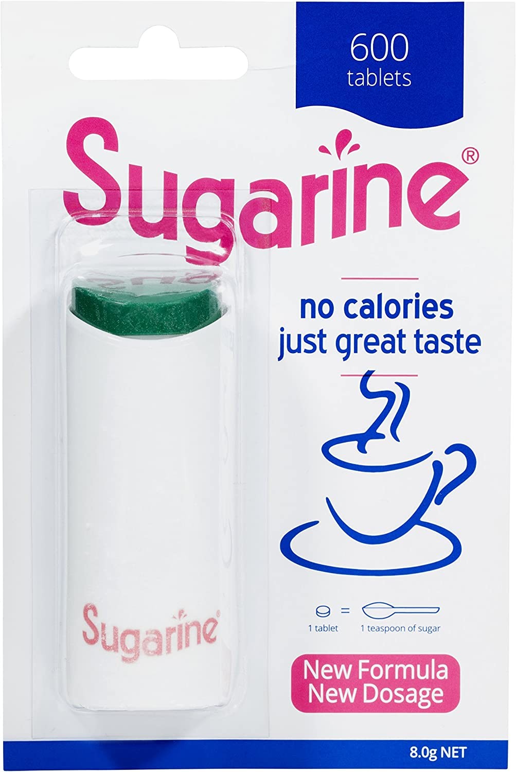 Sugarine Sweetener Tablets No Calories, 8G