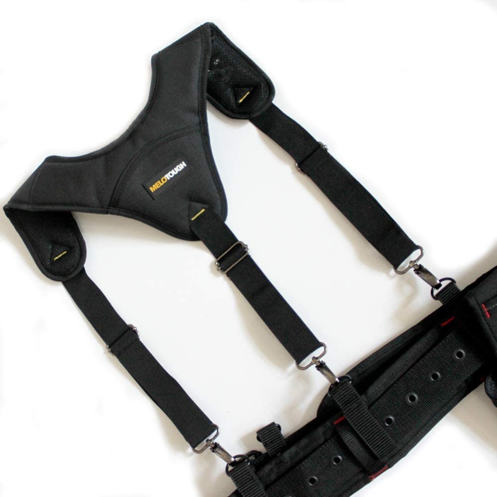 Tool Belt Suspender 3 Point Padder Suspenders plus 3 Pack Suspender Loop