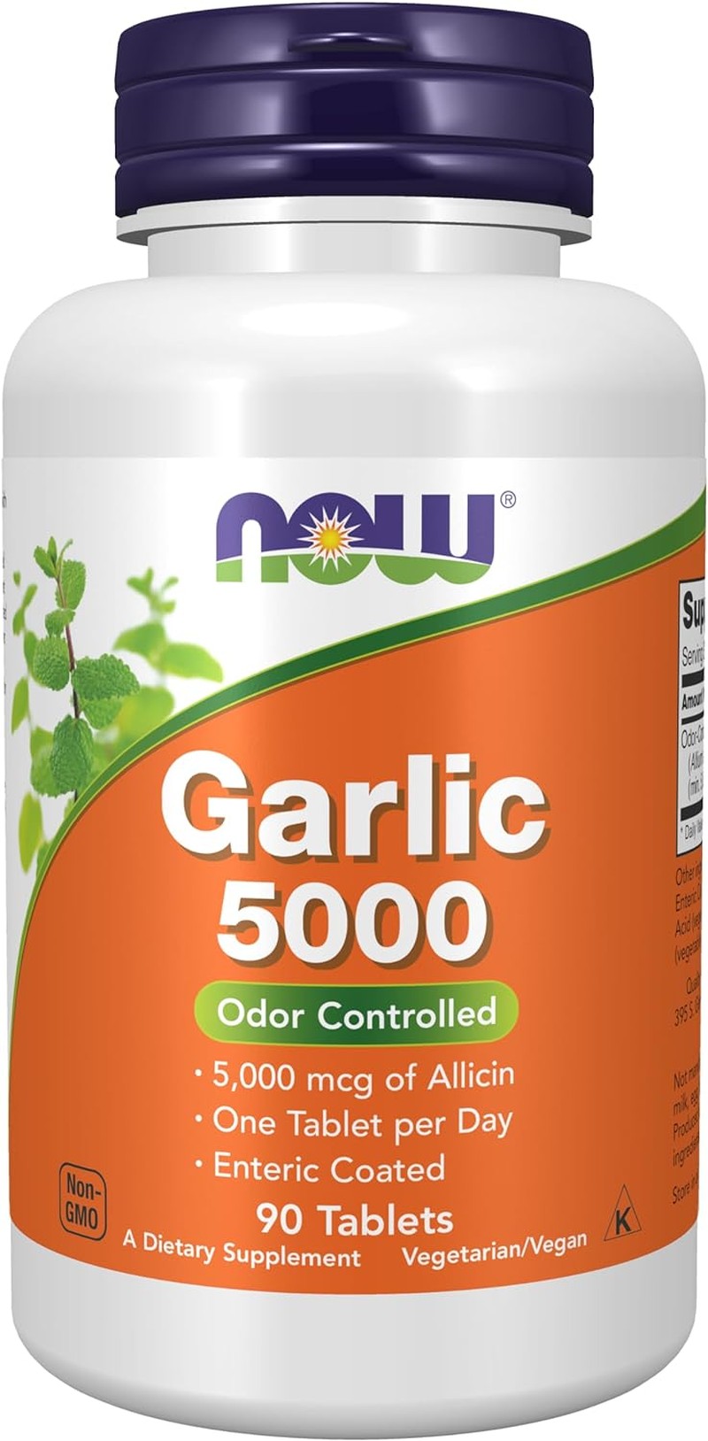 Now Foods Garlic 5000 Tablets, 90 Count