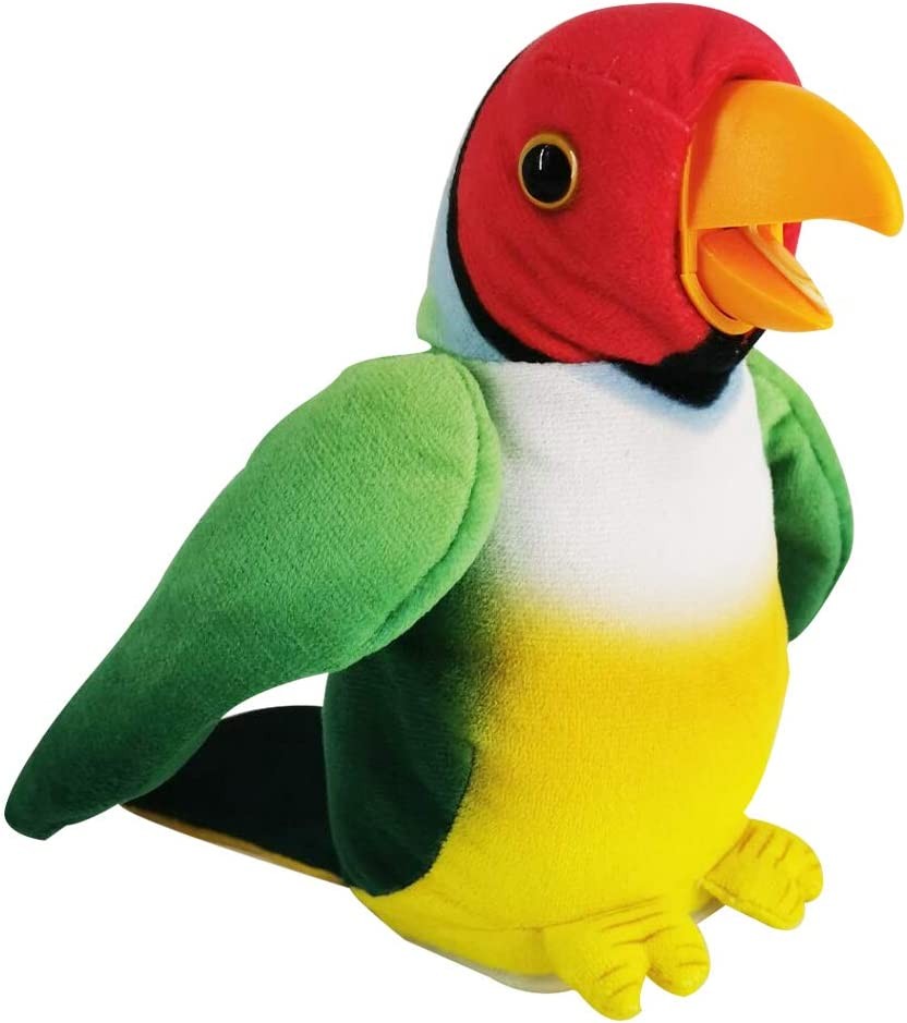 Talking Plush Parrot – Interactive Voice Activated. Your Stuffed Parrot Repeats Exactly What You Say. Fun Entertainment for All.