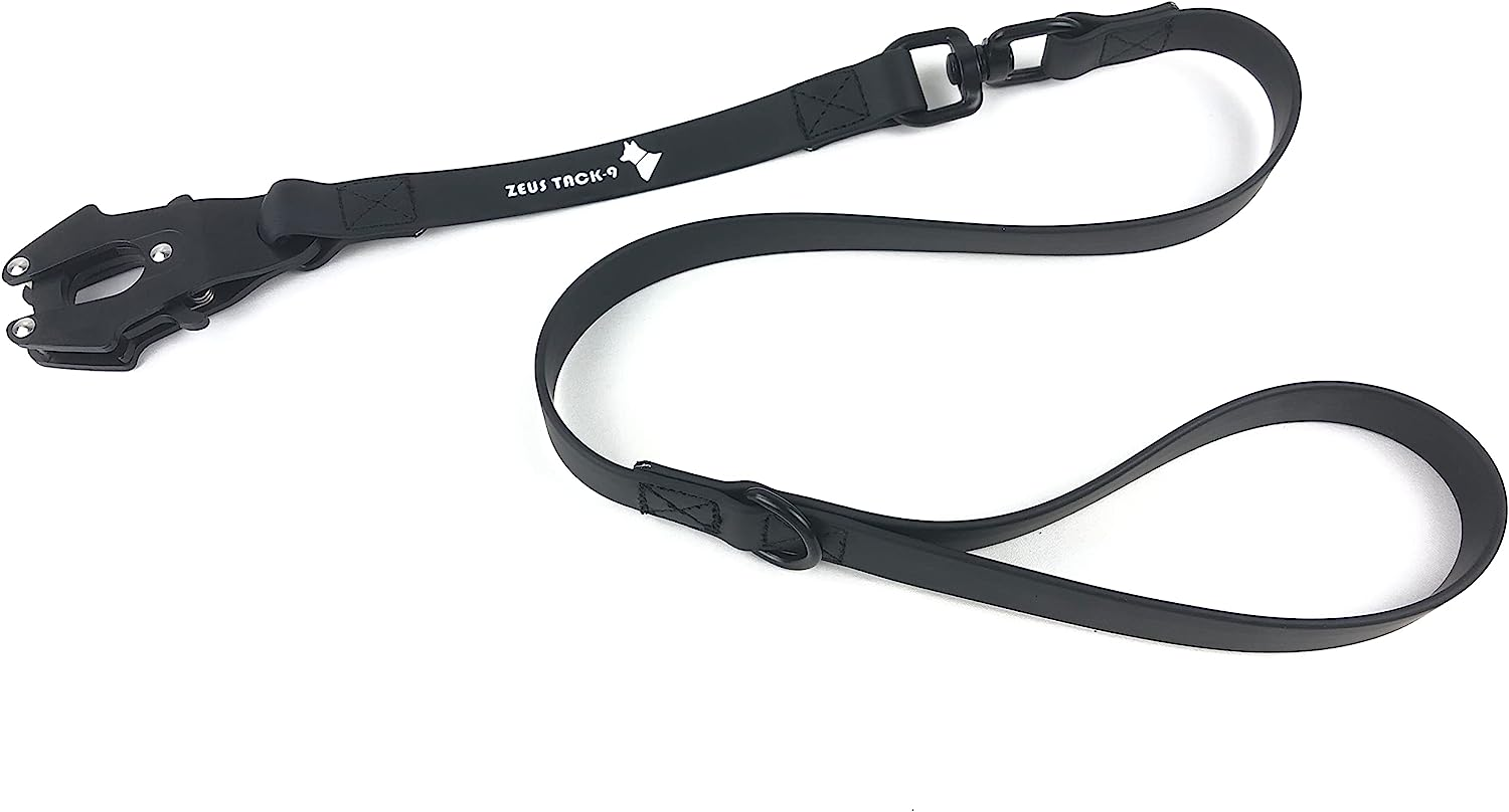 Strong Dog Biothane Leash - Metal Tactical Clasp Quick Release - Quick  Clamp to Dogs Collar D-Ring Clasp - Waterproof PVC Coated Nylon Webbing  Feels