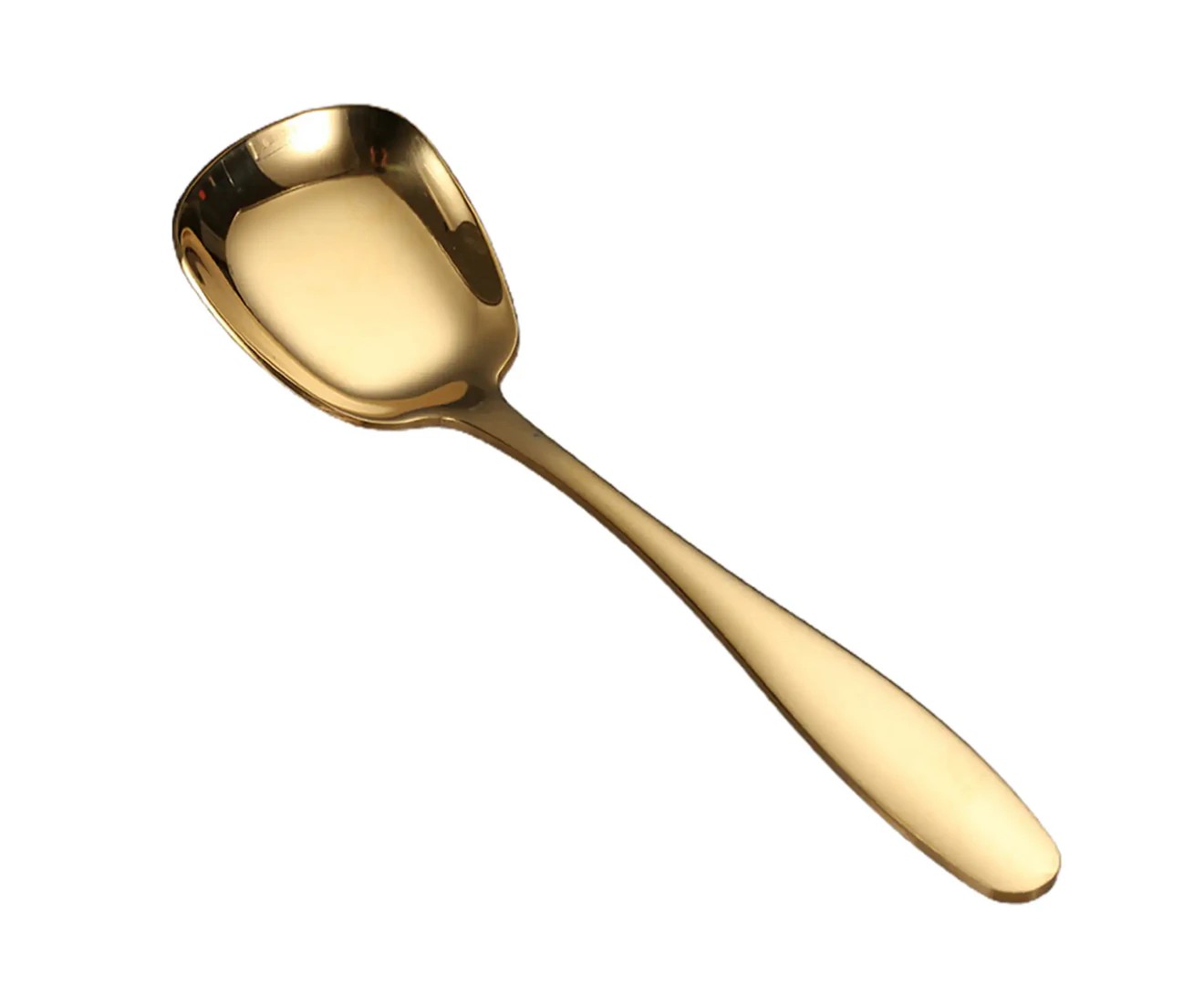 Serving Spoon Dishwasher Safe Rust-Resistant Stainless Steel Large Buffet Serving Spoon for Restaurant Golden