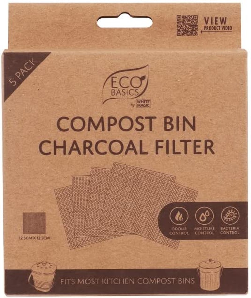 White Magic Compost Bin Charcoal Filters 5 Pieces, Multicolor