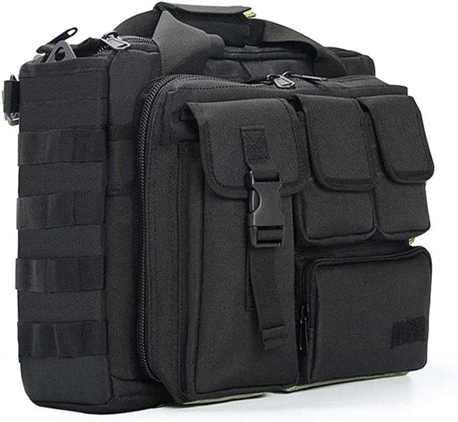 Tactical Briefcase, 14.1″/15.6 in Men’S Military Tactical Computer Bag Laptop Messenger Multifunction Briefcase for Men