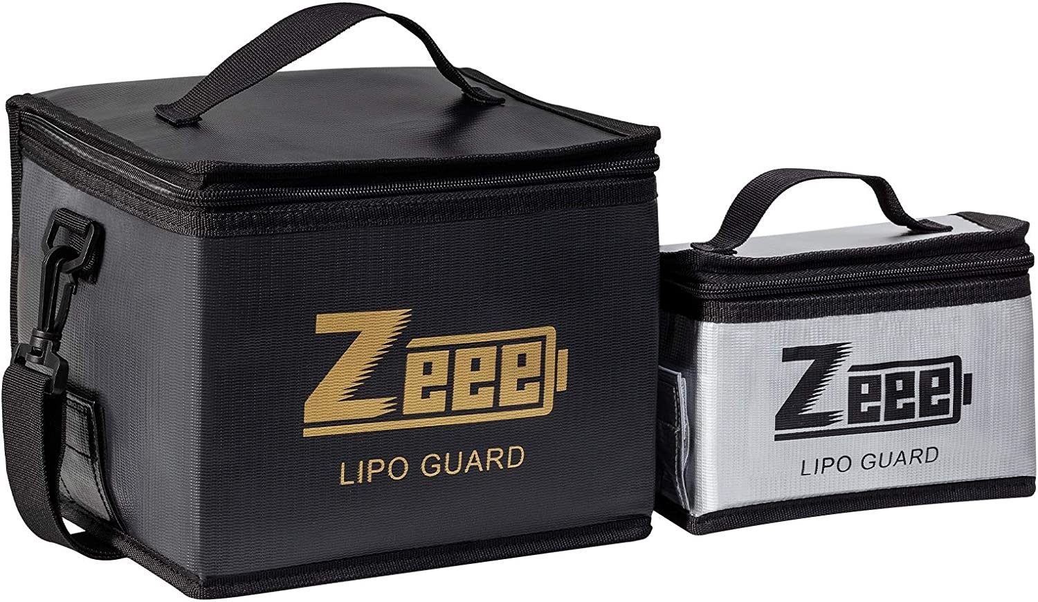 Zeee Lipo Bag Fireproof Battery Safe Bag Explosionproof Bag Lipo Battery Storage Guard Safe Pouch for Charge and Storage (2 Pack)