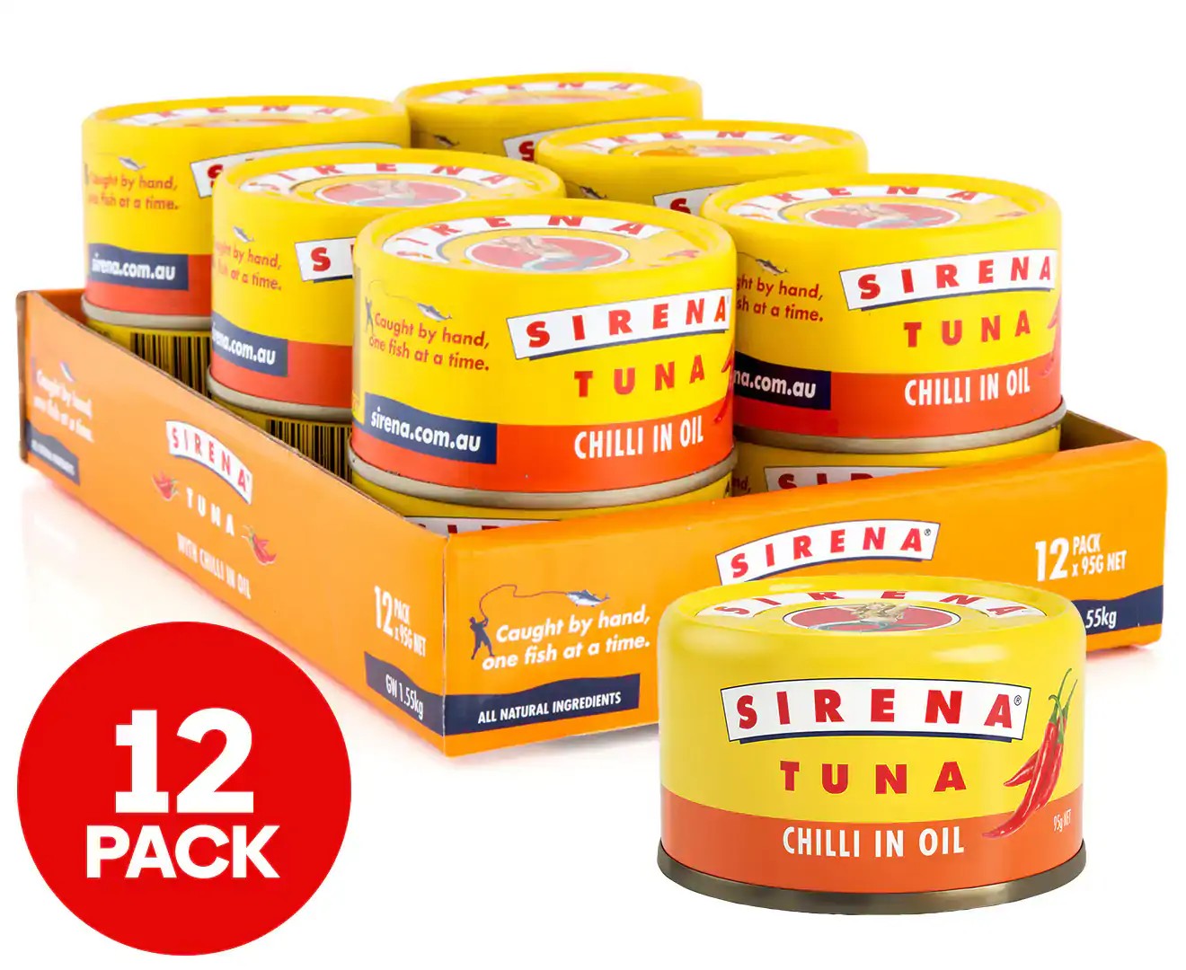 12 X Sirena Tuna W/ Chilli in Oil 95G