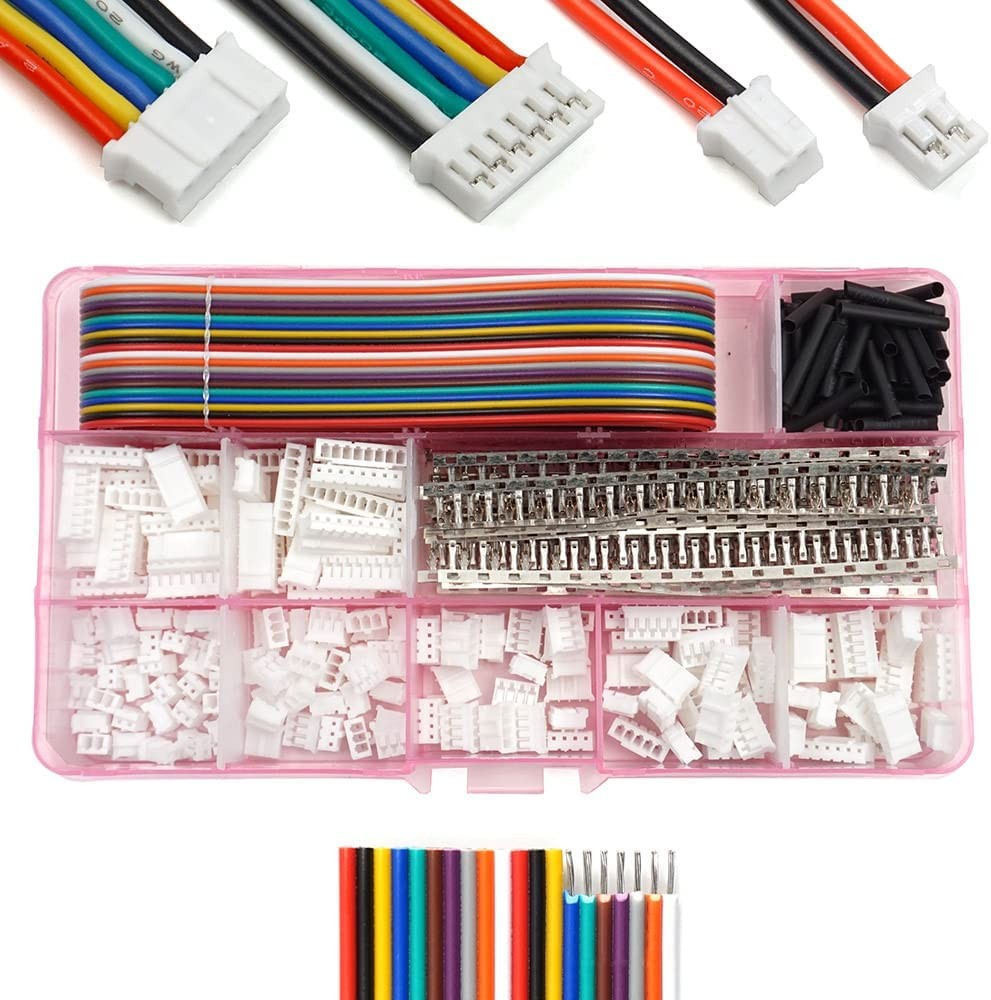 JST PH 2.0 Connectors Pin Header and Ribbon Cable Wire Kit 2.0Mm Pitch JST PH – 2/3/4/5/6/7/8 Female Pin Male Housing