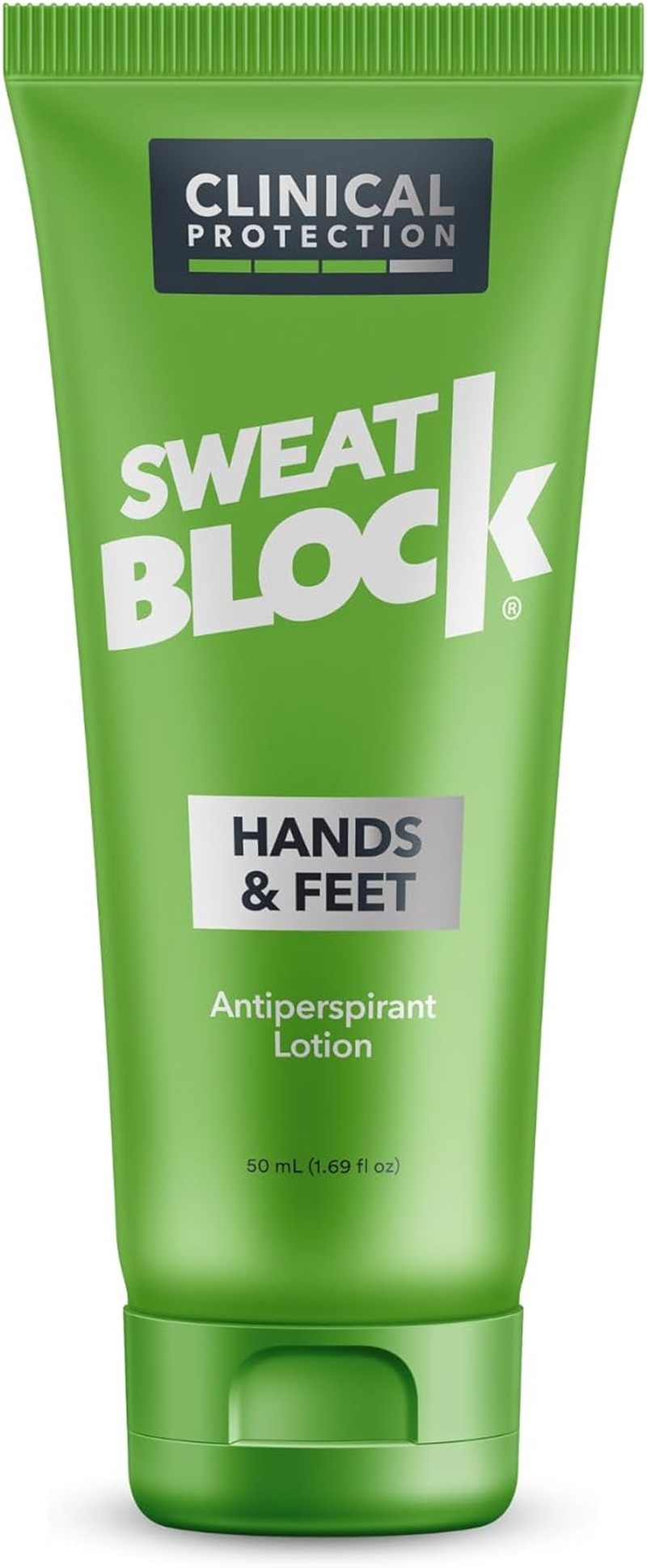 Sweatblock Antiperspirant Lotion for Hands & Feet, Proven to Reduce Excessive Sweating, Reduce Hand & Foot Sweat & Smelly Feet, Safe Effective, FDA Compliant anti Sweat Lotion for Women & Men, 50Ml