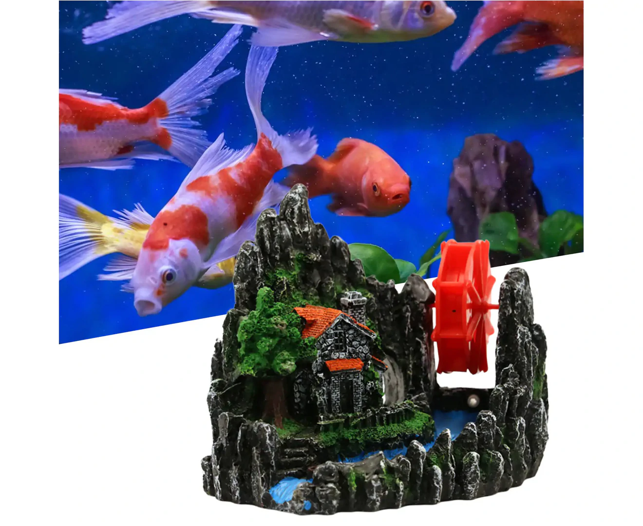 fazhongfa Fish Tank Decorations Star Wars Aquarium Accessories Small to Large Fish Tank Resin Decor for Betta Goldfish Hideouts Cave Hide Ornament