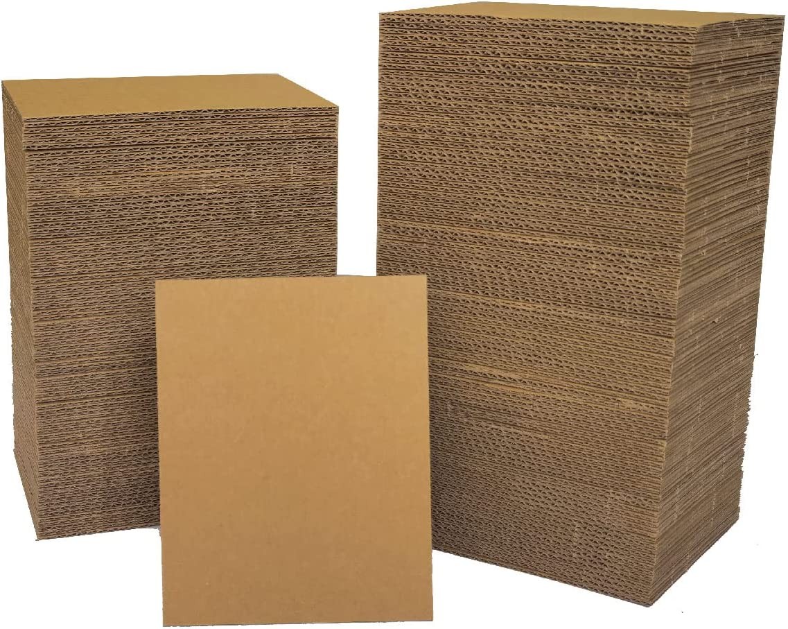 200 Packs 5X7 Inch Corrugated Cardboard Sheets, Premium Brown Kraft Corrugated Pads Cardboard Inserts Bulk Flat for T-Shirts, Shipping, Mailing, DIY Décor and Crafts