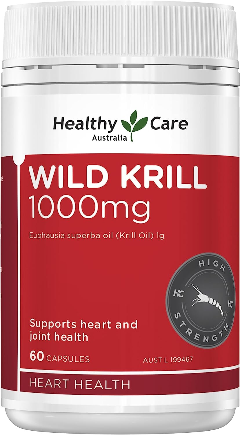 Healthy Care Wild Krill Oil 1000Mg – 60 Capsules | Supports Heart and Joint Health