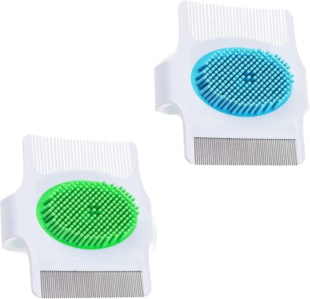 Baby Comb for Cradle Cap,Baby Hair Rubber Brush Baby Cradle Cap Brush,Baby Bath Brush,2Pcs Cradle Cap Brush and Comb,3-In-1 Design Cradle Cap Brush,Silicone Brush for Cradle Cap,Baby’S Scalp Brush