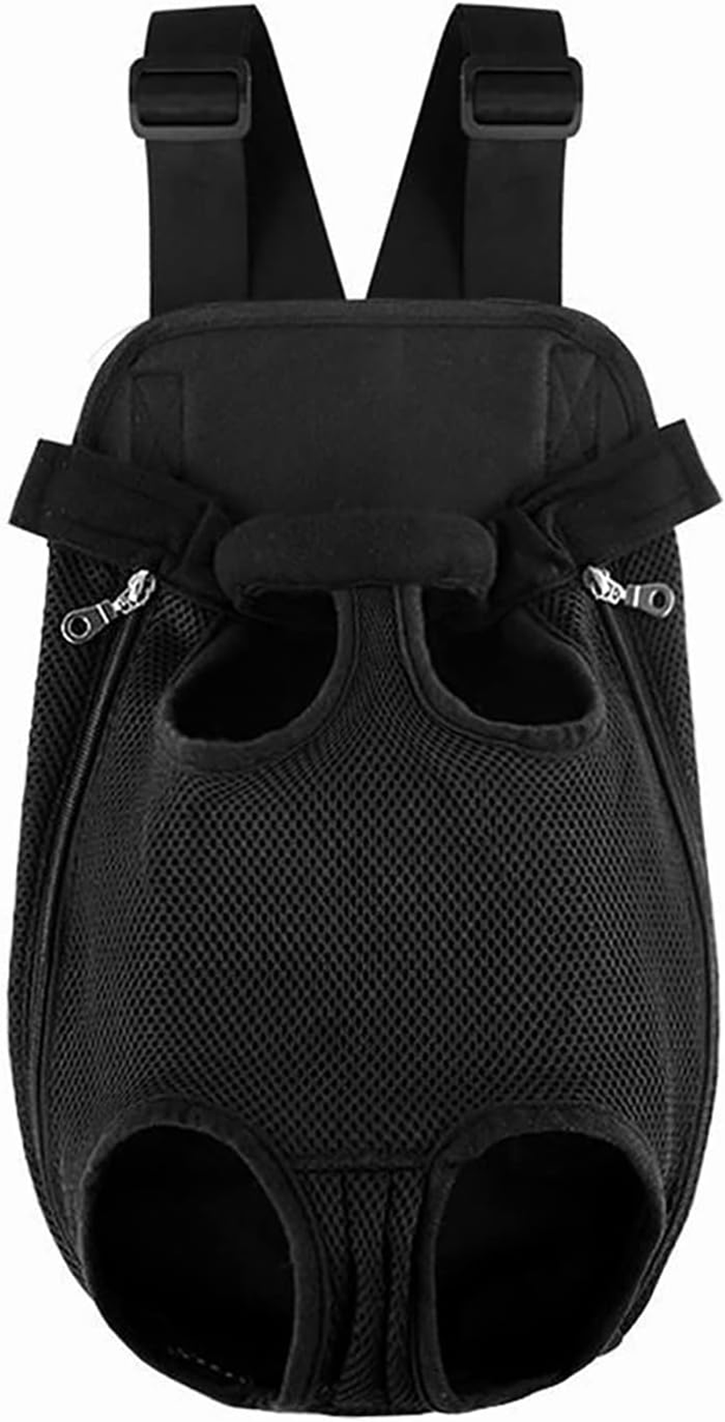 Pet Carrier Front Pack – Adjustable Pet Front Cat Dog Carrier Backpack Travel Bag, Legs Out, Easy-Fit for Traveling Hiking Camping for Small Medium Dogs, Size L, Black