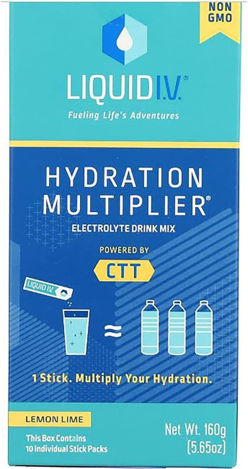 Liquid Iv, Hydration Multiplier Lemon Lime, 0.56 Ounce, 10 Pack