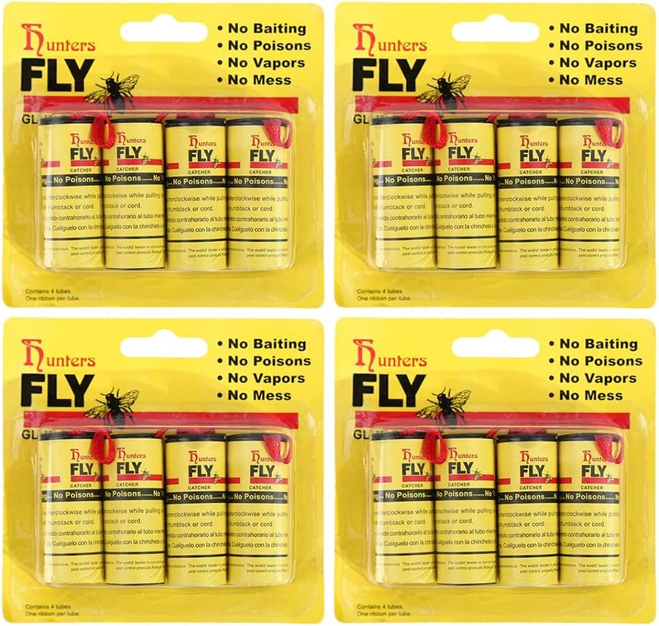 8/12/16 Rolls Sticky Fly Trap Glue Paper Insect Bug Catcher Strip Flies Sticker (16 Rolls)