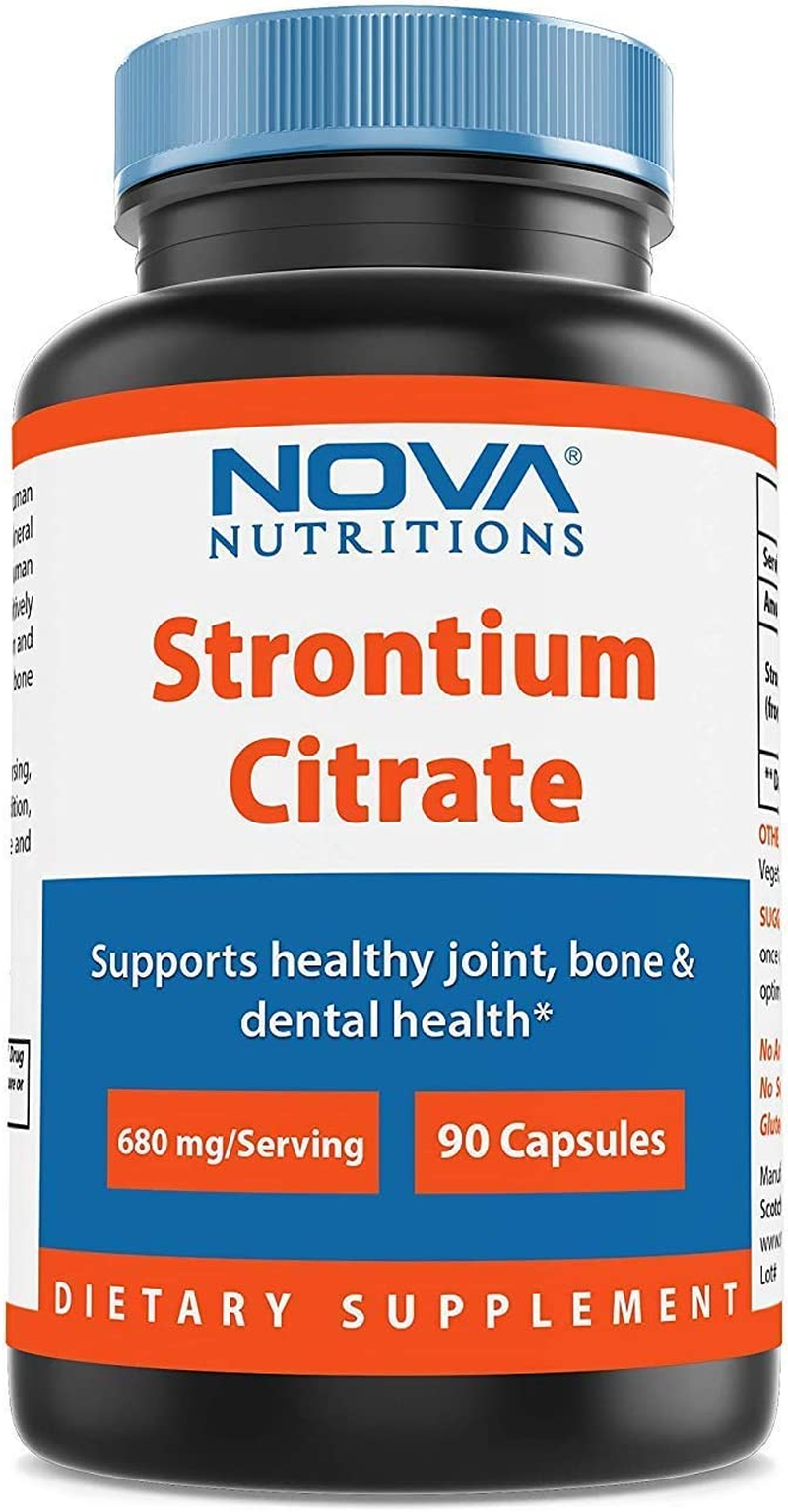 Nova Nutritions Strontium Citrate 680Mg Serving 90 Capsules