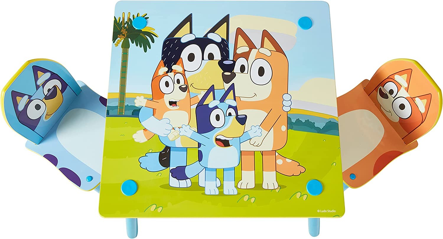 Bluey Kids Table and 2 Chairs Set Table and Chairs Official Homewares