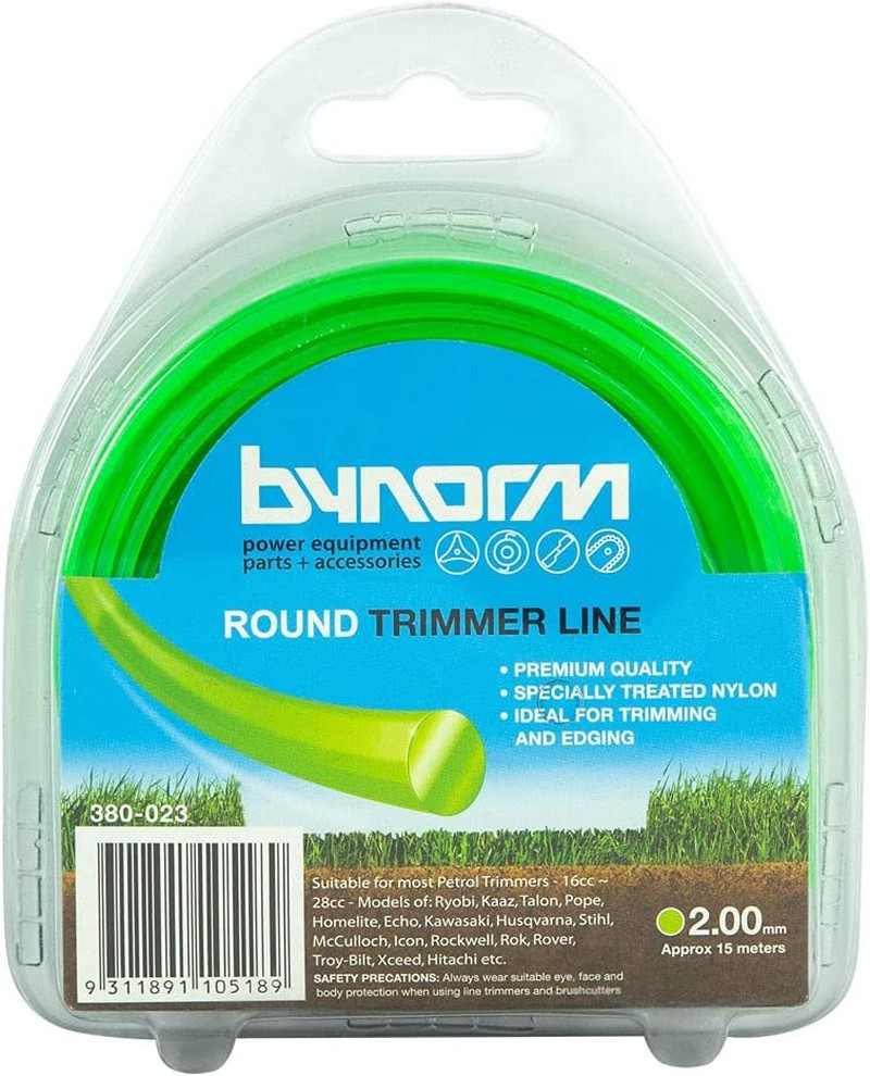 Bynorm 380-601 round Trimmer Line, 2 Mm Diameter, Green