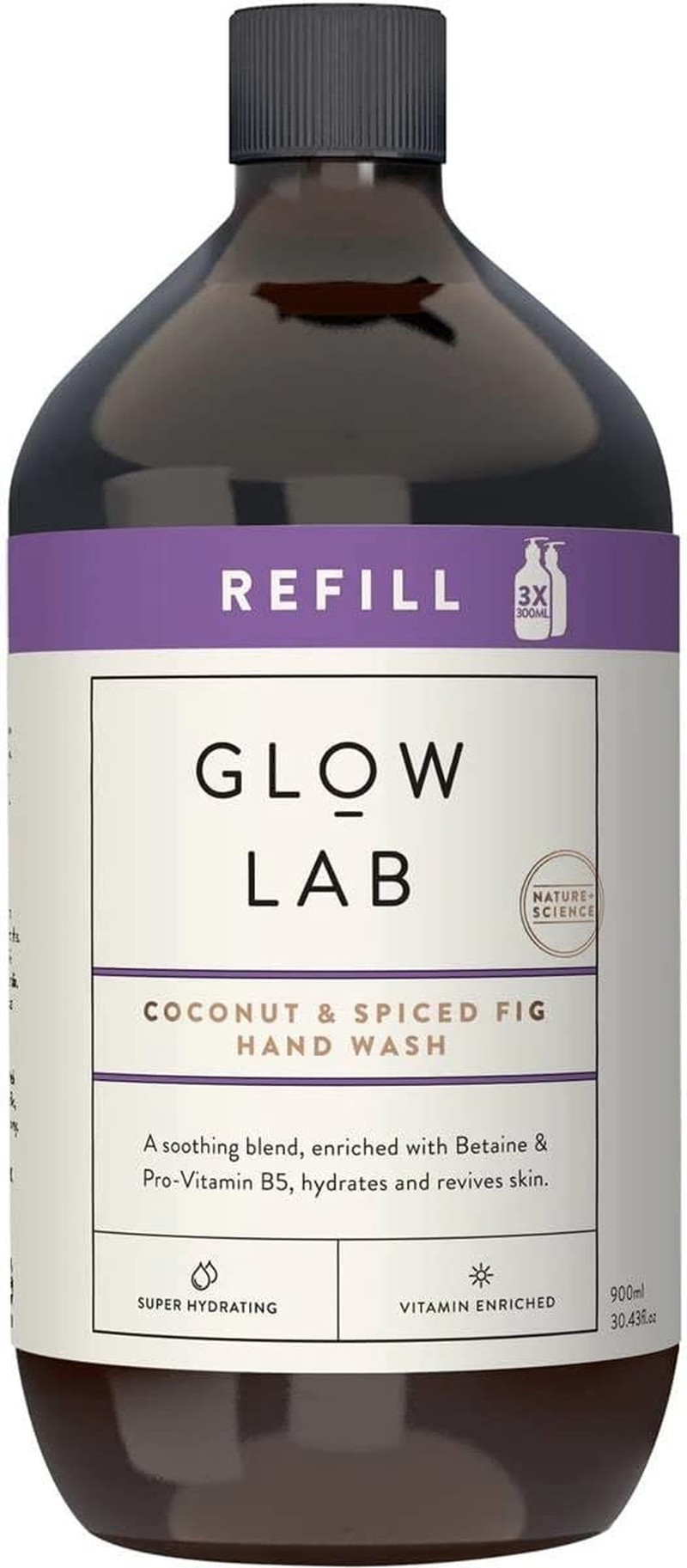 Glow Lab Coconut and Spiced Fig Hand Wash Refill 900 Ml