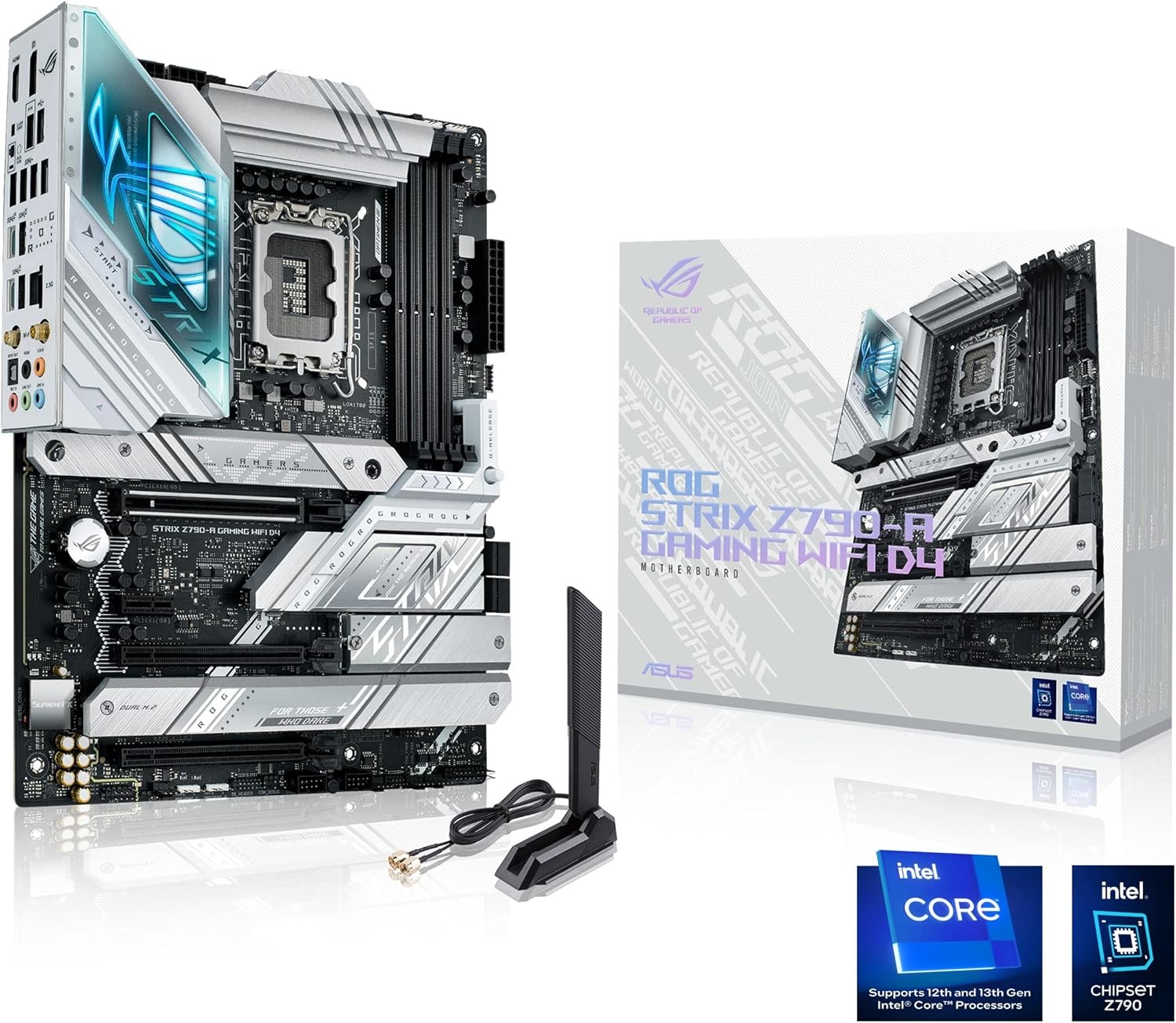 ASUS ROG Strix Z690-A Gaming Wifi D4 Lga1700(Intel® 12Th Gen) ATX Gaming Motherboard(Pcie 5.0,DDR4,16+1 Power Stages,Wifi 6,2.5 Gb LAN,BT V5.2,Thunderbolt 4,4Xm.2 and Front USB 3.2 Gen 2X2 Type-C)