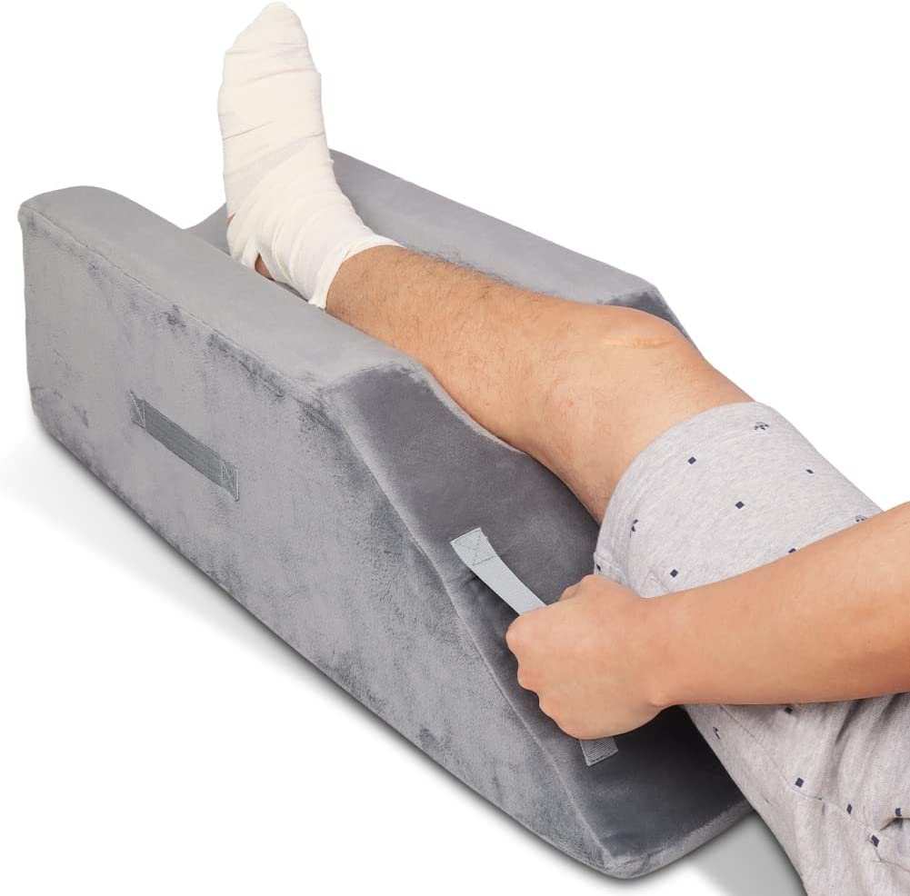 Ebung Premium Leg Elevation Pillow | Memory Foam Leg Rest | Wedge Relieves  Leg, Hip, Back, & Knee Pain | Improves Blood Circulation, Reduces Swelling