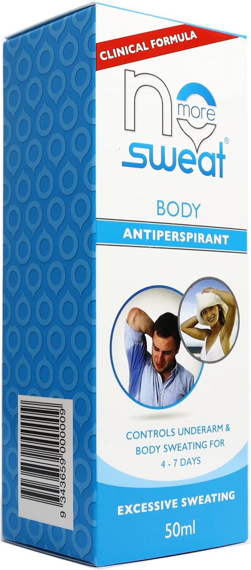 No More Sweat Total Body Antiperspirant Spray 96Hr Protection, 50Ml