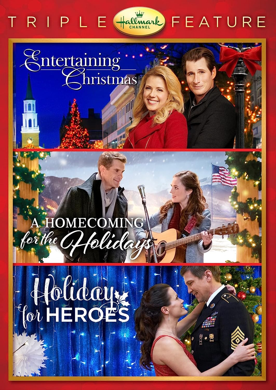 Hallmark 3-Movie Holiday Collection: Entertaining Christmas, Holiday for Heroes, a Homecoming for the Holidays [DVD]