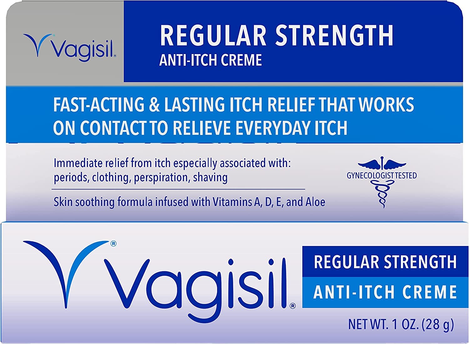 Vagisil Anti-Itch Crème, Regular Strength, 1 Ounce – Packaging May Vary