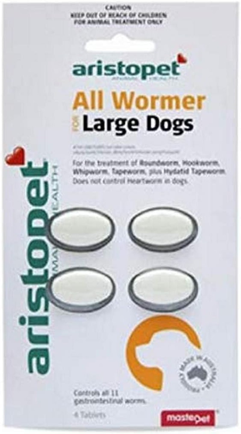 Aristopet All Wormer 4 Tablets for Large Dogs, 4 Count