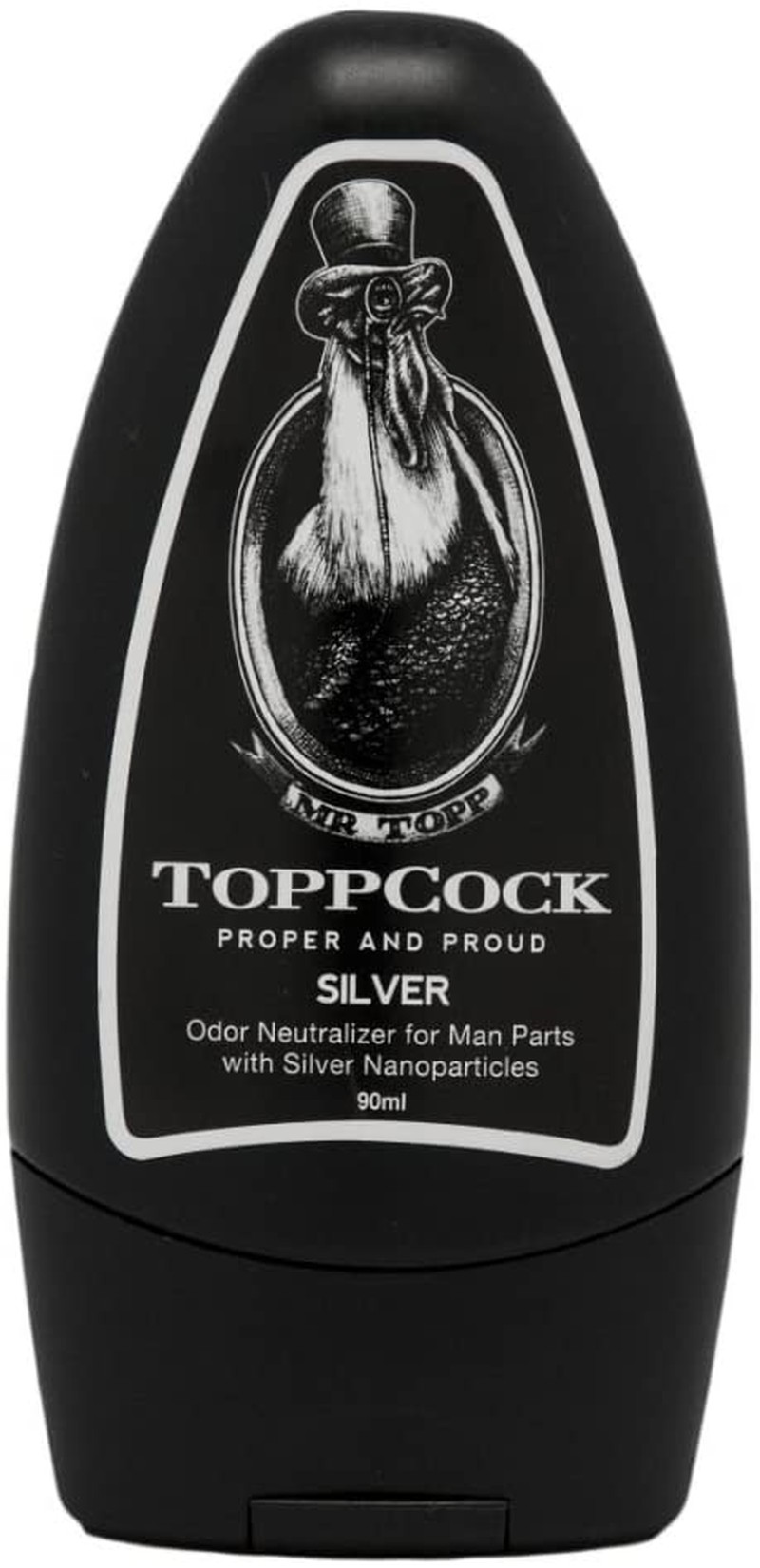 Classic Toppcock Silver Leave-On Hygiene Gel for Man Parts, 90Ml Odor Neutralizer, Male Care Moisturizing Body Hygiene