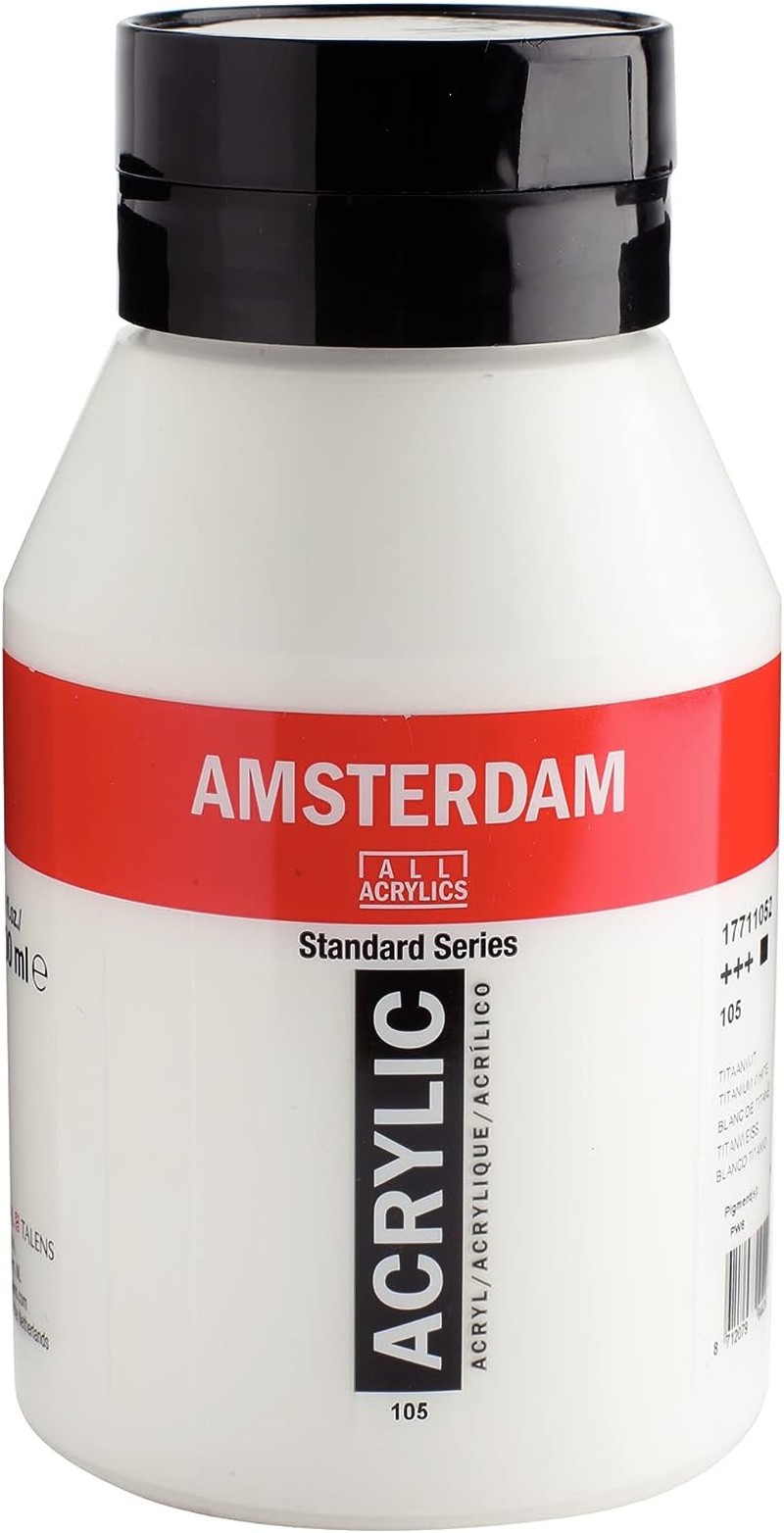 ROYAL TALENS NORTH AMERIC RT17711052 AMSTERDAM ACRYLIC COLOR 1000ML TITANIUM WHITE