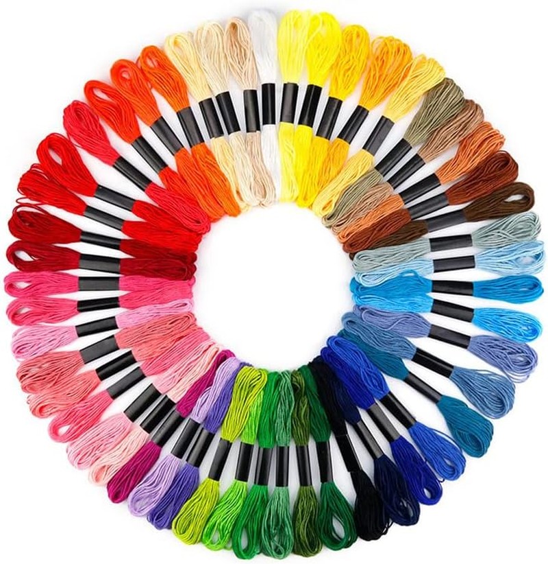 100 Colourful Egyptian Cross Stitch Cotton Sewing Skeins Embroidery Thread Floss