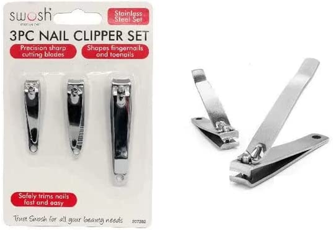 Swosh Stainless Steel Nail Clipper 3-Piece Set