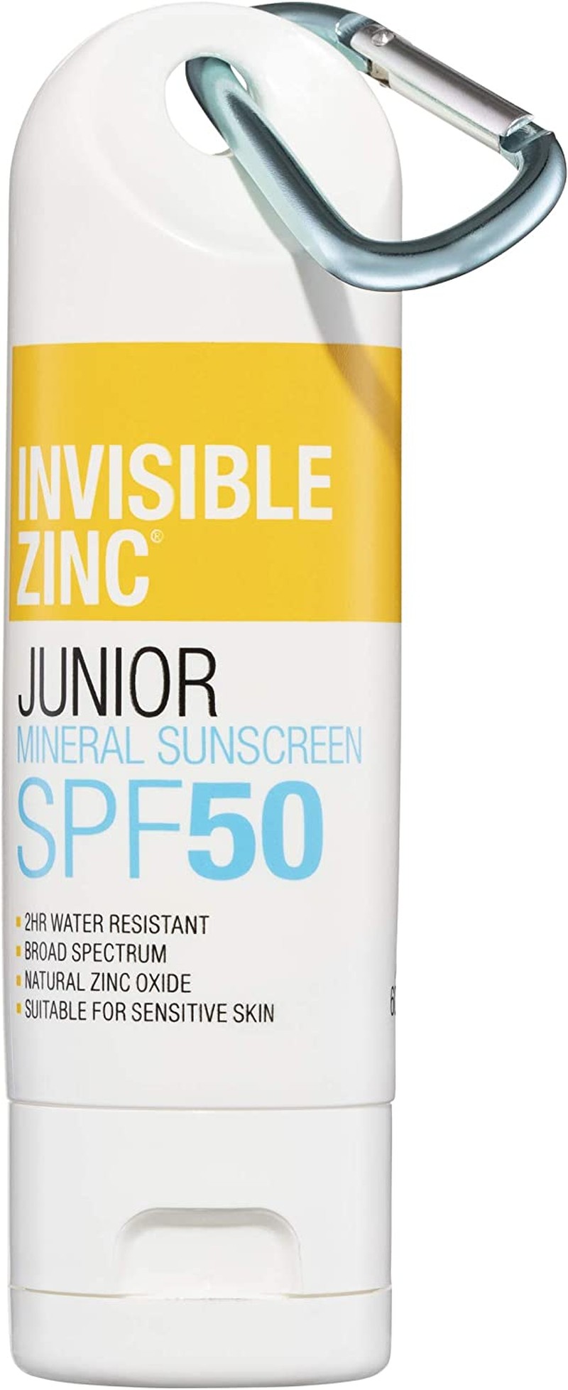 Invisible Zinc SPF50+ Junior Cream Clip-On Sunscreen, 60G