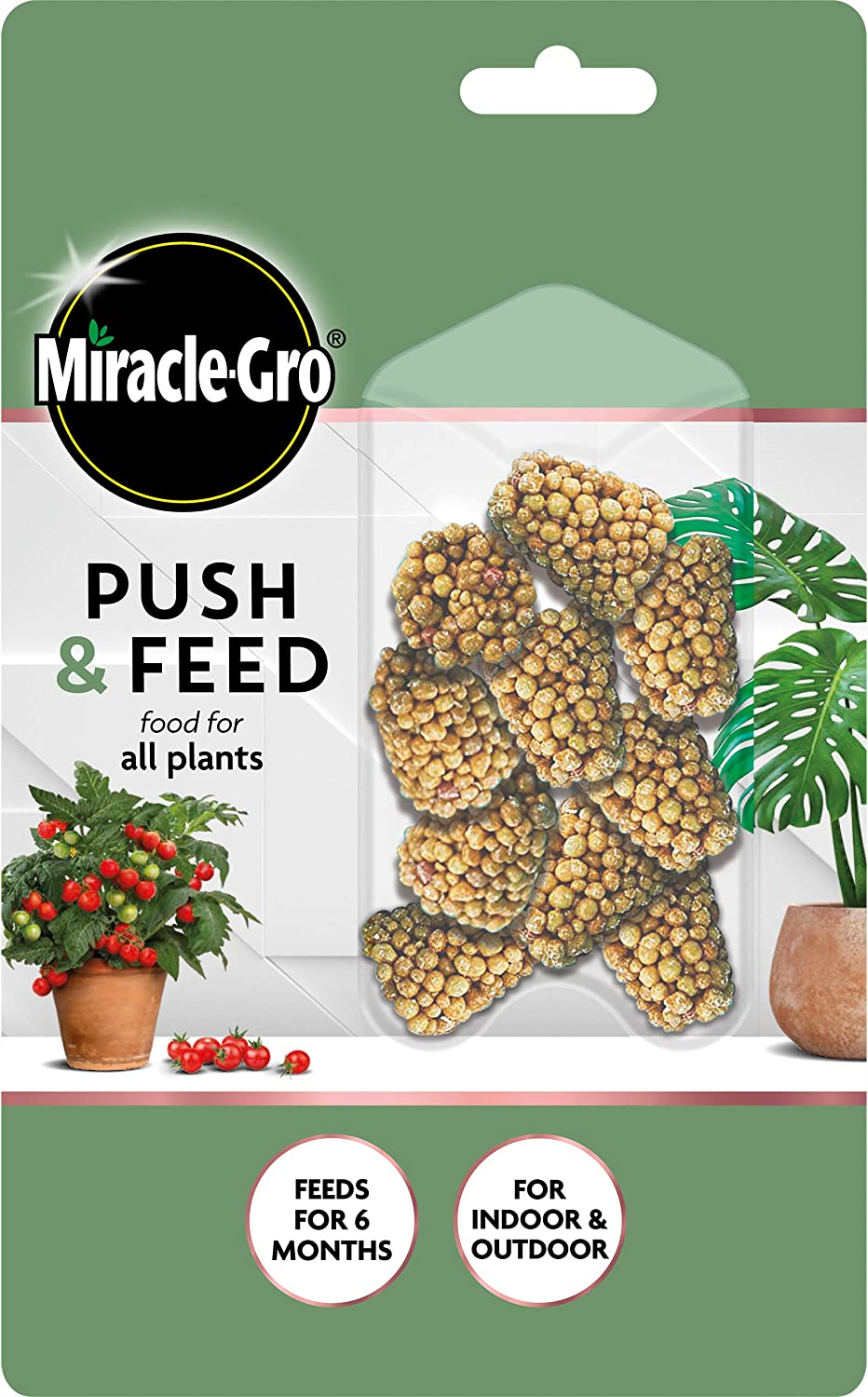 Miracle-Gro Push and Feed All Plant Food, Easy to Use Cones, 10 Pack