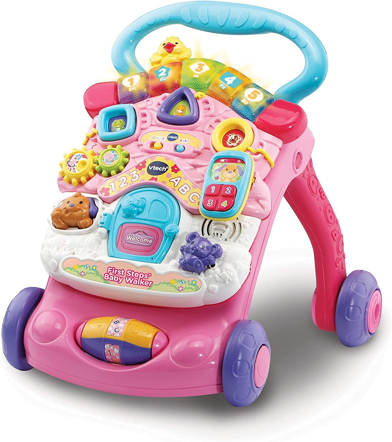 Vtech First Steps Baby Walker – Interactive Educational Walking Walker – Pink – 505653