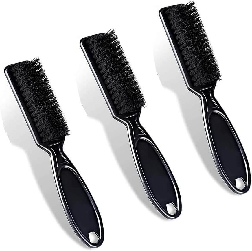 DABMAR 3Pcs Fade Brush Combs,Nylon Fade Brush,Barber Nail Brush,Barber Blade Cleaning Brush Hair Clipper Brush Nail Brush,Barber Fade Brush Barber Brush Clipper Cleaner Barber Carving Cleaning Brush