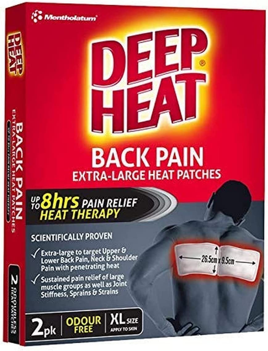 Deep Heat Back Patches, 2 Count