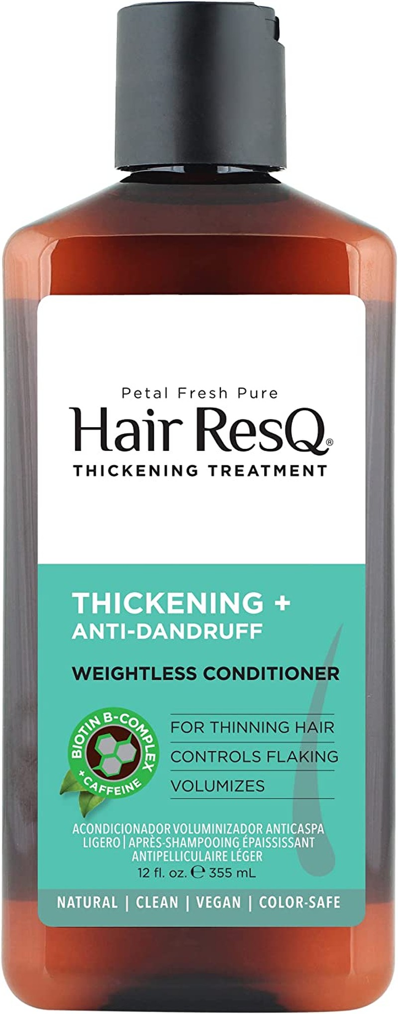 PETAL FRESH anti Dandruff Thickening Conditioner, White, 355 Ml (Pack of 1)