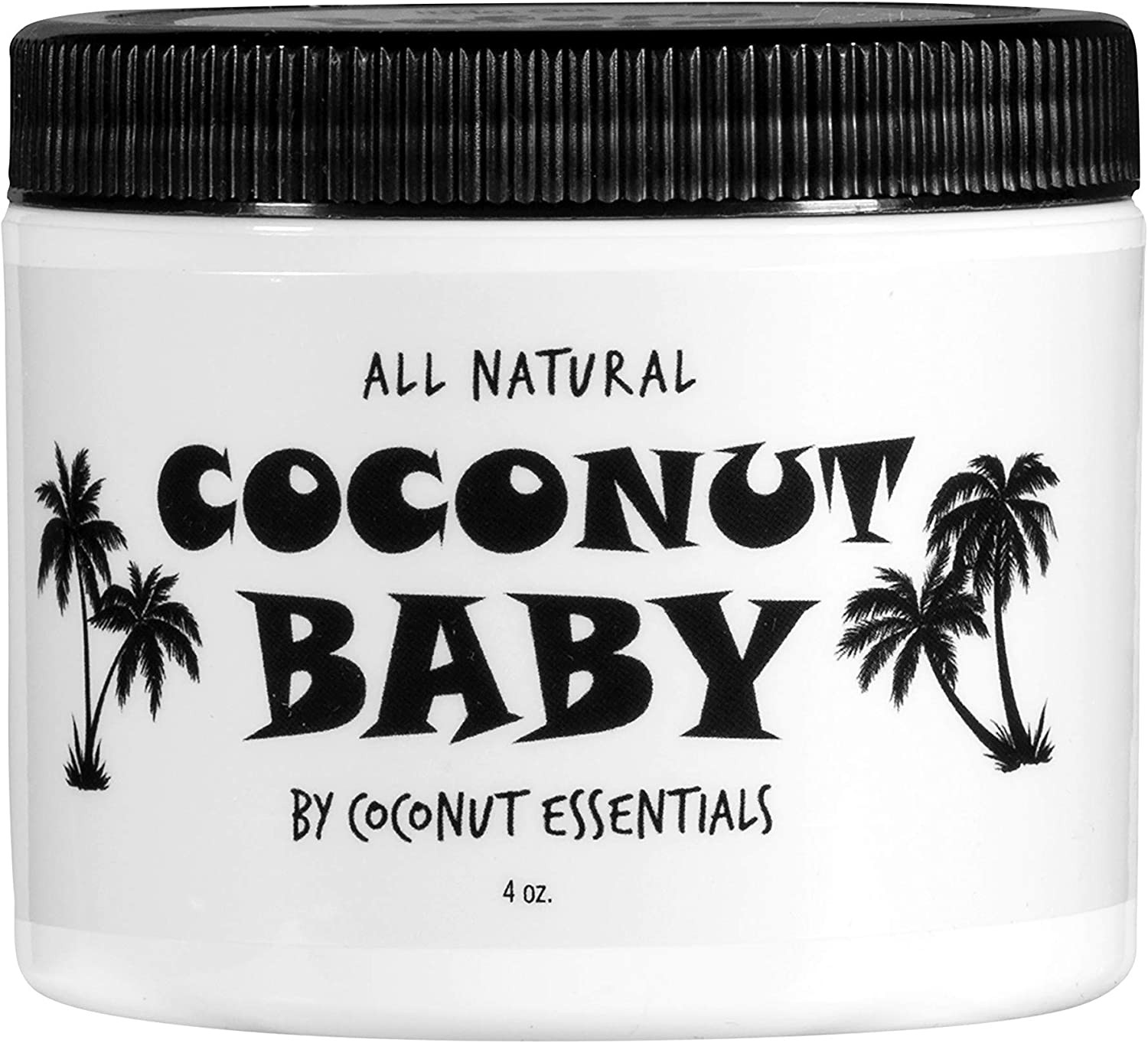 Coconut Baby Oil Organic Moisturizer – for Hair and Skin – Cradle Cap, Eczema, Psoriasis – Massage, Sensitive Skin, Diaper Redness, Stretch Marks – with Sunflower & Grape Seed Oils – 4 Fl Oz