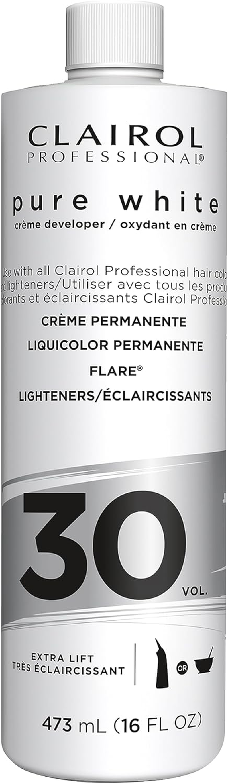 Clairol Professional Clairol Pure White 30 Volume Creme Developer for Unisex 16 Oz Cream