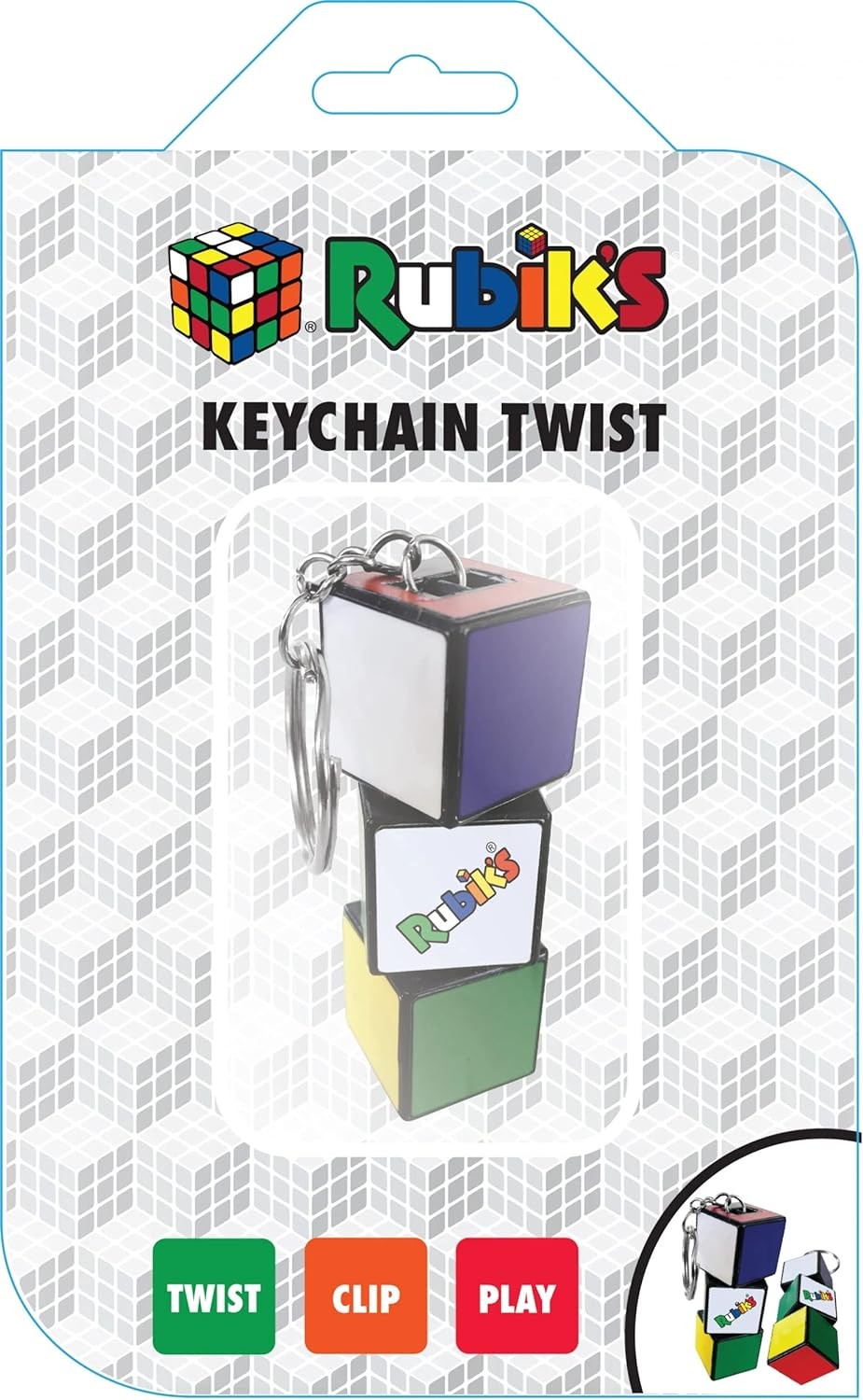 Rubiks Rubiks Keychain Twist Puzzle Toy, Multicolour